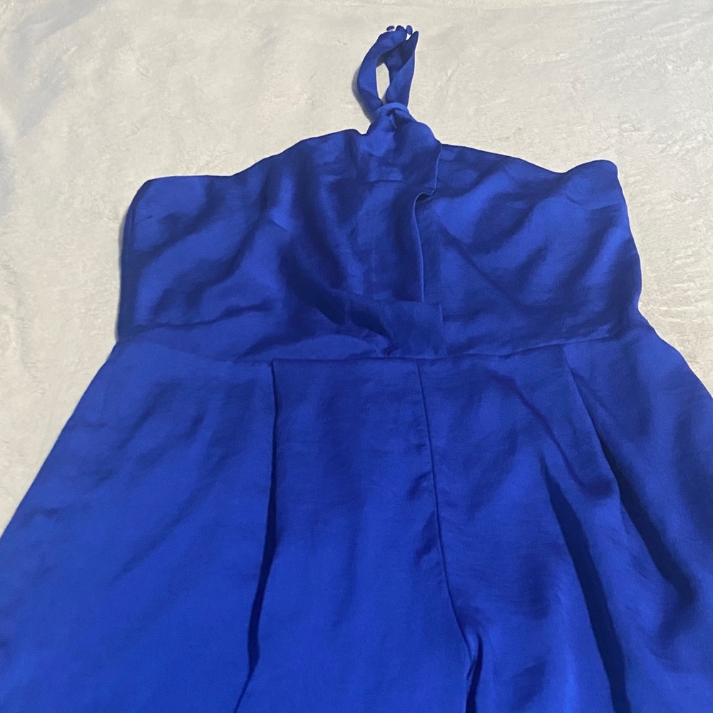 Express Royal Blue Halter top Jumpsuit
